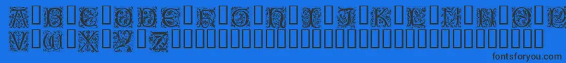 Petifl Font – Black Fonts on Blue Background