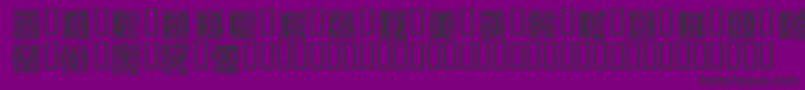 Fonte Petifl – fontes pretas em um fundo violeta