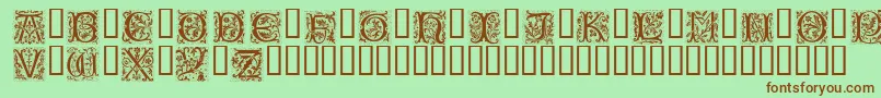 Petifl Font – Brown Fonts on Green Background