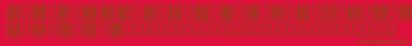 Petifl Font – Brown Fonts on Red Background