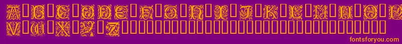 Petifl Font – Orange Fonts on Purple Background