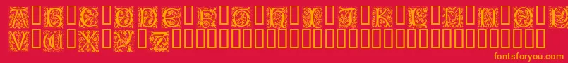 Petifl Font – Orange Fonts on Red Background