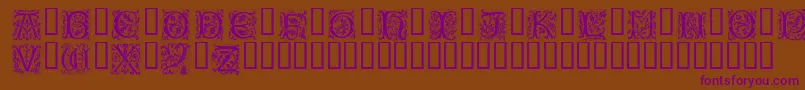 Petifl Font – Purple Fonts on Brown Background