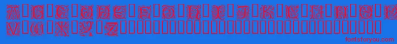 Petifl Font – Red Fonts on Blue Background