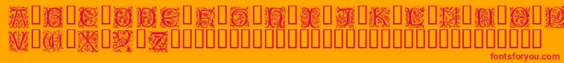 フォントPetifl – オレンジの背景に赤い文字