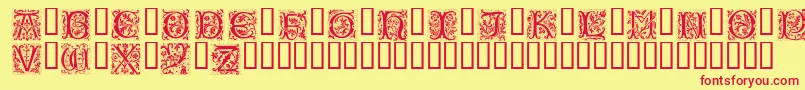 Petifl Font – Red Fonts on Yellow Background