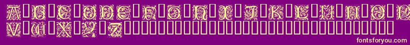 Petifl Font – Yellow Fonts on Purple Background