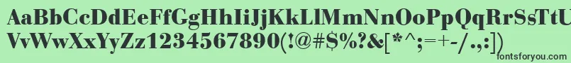 BodoniCeBoldRegular Font – Black Fonts on Green Background