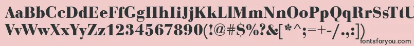 BodoniCeBoldRegular Font – Black Fonts on Pink Background