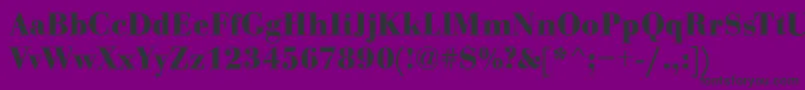 BodoniCeBoldRegular Font – Black Fonts on Purple Background