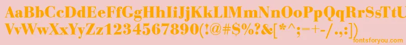 BodoniCeBoldRegular Font – Orange Fonts on Pink Background