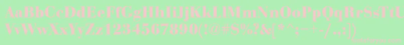 BodoniCeBoldRegular Font – Pink Fonts on Green Background