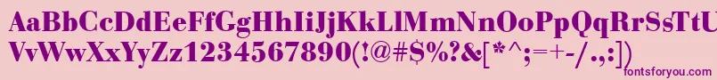 BodoniCeBoldRegular Font – Purple Fonts on Pink Background