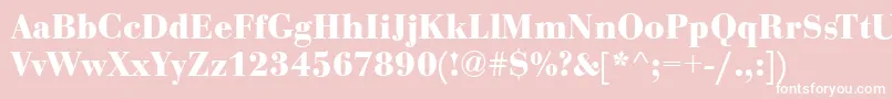 BodoniCeBoldRegular Font – White Fonts on Pink Background