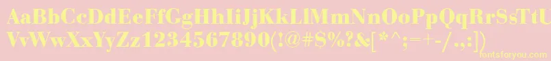 BodoniCeBoldRegular Font – Yellow Fonts on Pink Background