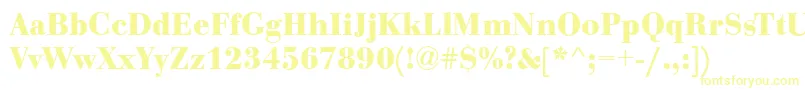 BodoniCeBoldRegular Font – Yellow Fonts on White Background