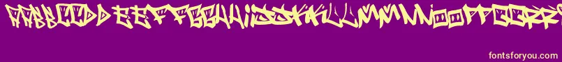 NeoBopollux.TheRemix Font – Yellow Fonts on Purple Background