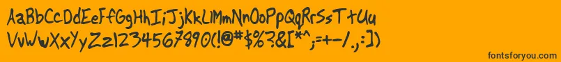 Another Font – Black Fonts on Orange Background