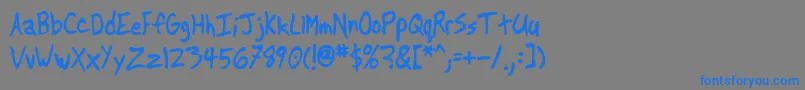 Another Font – Blue Fonts on Gray Background