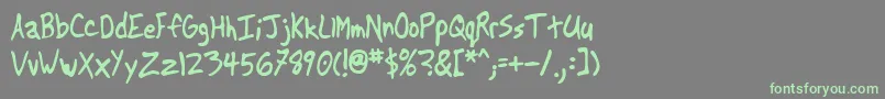 Another Font – Green Fonts on Gray Background