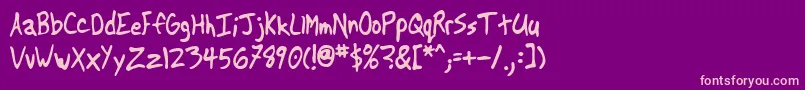 Another Font – Pink Fonts on Purple Background