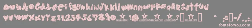 Hangup Font – Pink Fonts on Gray Background