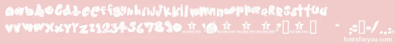 Hangup Font – White Fonts on Pink Background