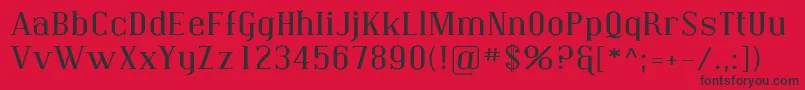 CovingtonExp Font – Black Fonts on Red Background