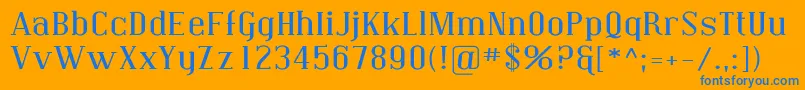 CovingtonExp Font – Blue Fonts on Orange Background