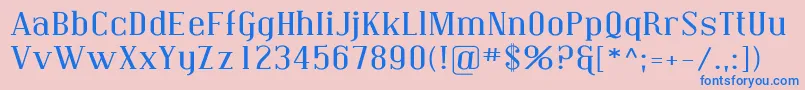 CovingtonExp Font – Blue Fonts on Pink Background