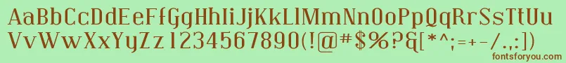 CovingtonExp Font – Brown Fonts on Green Background