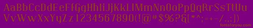 CovingtonExp Font – Brown Fonts on Purple Background