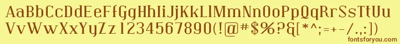CovingtonExp Font – Brown Fonts on Yellow Background