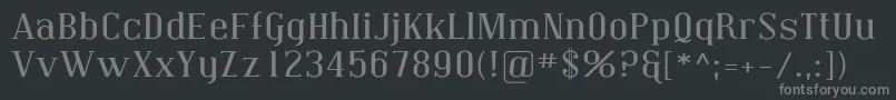 フォントCovingtonExp – 黒い背景に灰色の文字