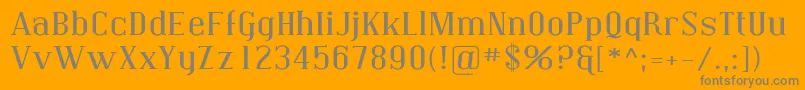CovingtonExp Font – Gray Fonts on Orange Background