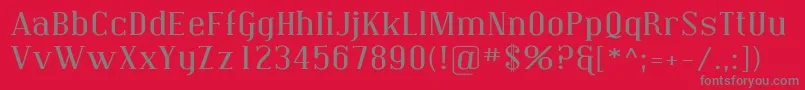 CovingtonExp Font – Gray Fonts on Red Background