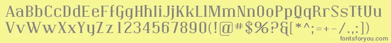 CovingtonExp Font – Gray Fonts on Yellow Background