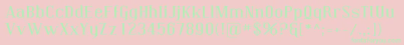 CovingtonExp Font – Green Fonts on Pink Background