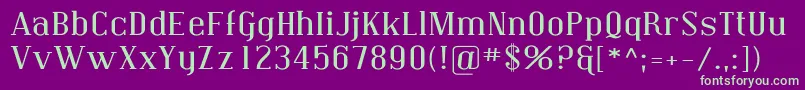CovingtonExp Font – Green Fonts on Purple Background
