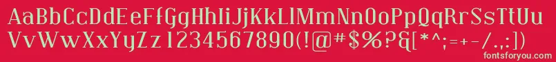 CovingtonExp Font – Green Fonts on Red Background