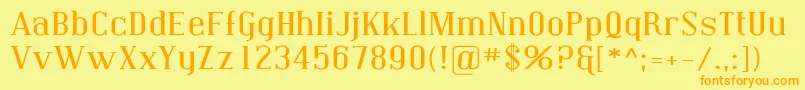 CovingtonExp Font – Orange Fonts on Yellow Background