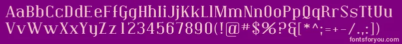 CovingtonExp Font – Pink Fonts on Purple Background