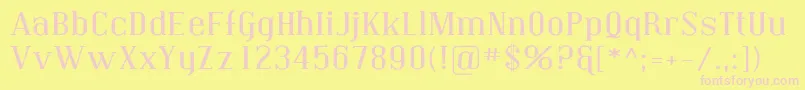 CovingtonExp Font – Pink Fonts on Yellow Background