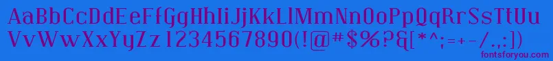 CovingtonExp Font – Purple Fonts on Blue Background