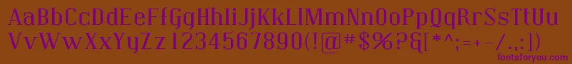 CovingtonExp Font – Purple Fonts on Brown Background