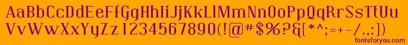 CovingtonExp Font – Purple Fonts on Orange Background
