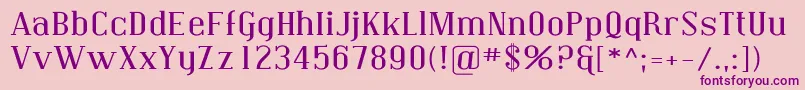CovingtonExp Font – Purple Fonts on Pink Background