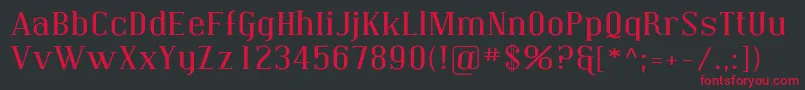 CovingtonExp Font – Red Fonts on Black Background