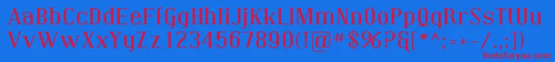 CovingtonExp Font – Red Fonts on Blue Background