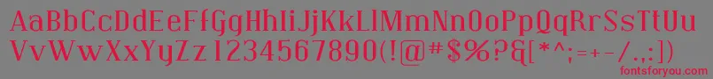 CovingtonExp Font – Red Fonts on Gray Background